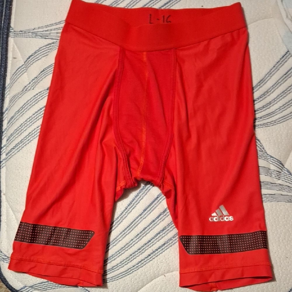 Adidas Techfit Chilling Shorts Red Breathable For Athletics Large